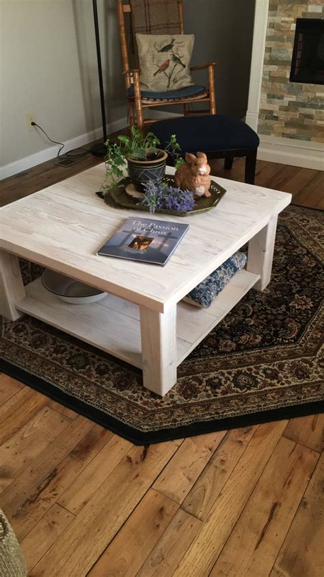 Order Rustic White Wash Coffee Table